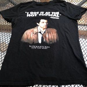 Hot Topic Supernatural Castiel Graphic Tee Shirt